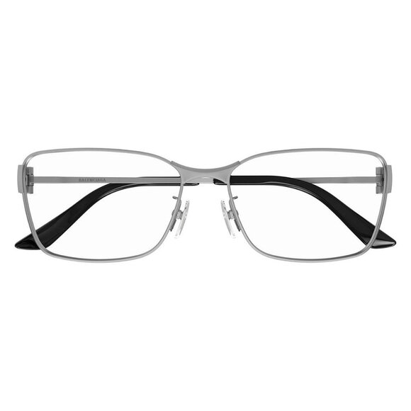 New Authentic  BALENCIAGA Grey Square BB0375OA 002 Glasses Women - Picture 2 of 4